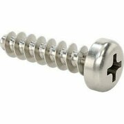 BSC PREFERRED Phillips Rounded Head Thread-Forming Screws for Plastic 18-8 Stainless Steel M5 Screw 20mm L, 10PK 99461A983